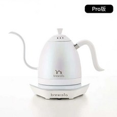 Brewista 溫控手沖壺 (600ml/1000ml) 贈濾紙 最新款 PRO 溫控壺 手沖壺 泡茶 公司貨 保固一年, 1個, Pro 極光白 600ml