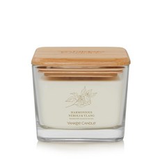 Yankee Candle 香氛蠟燭 方形玻璃瓶 美好生活系列 白茶 檀香玫瑰, 1個, 和諧 - 橙花與依蘭,11.25oz (約320克)