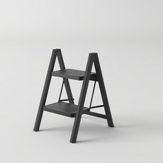 [리퍼] 가정용 접이식 사다리 A11 2단 KLA-3944 세차 청소 인테리어 발판 스툴, 블랙