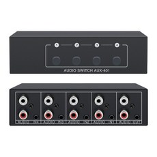 AUX-401 音訊切換器 4組音訊輸入/1組輸出, 40-065-07, 1個