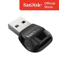 샌디스크 MobileMate USB 3.0 마이크로 메모리 전용 리더기 SDDR-B531, 블랙, 1개