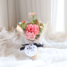 어반블루메 퐁퐁 국화 미니 조화 꽃다발 납골당 꽃다발 부착형, 핑크, 1개