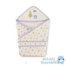 桃園小太陽 KUKU 酷咕鴨 春夏抱巾 包巾 嬰兒包巾 新生兒包巾 防踢被