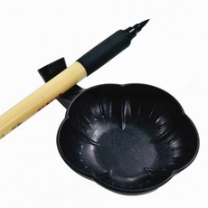 서예 붓받침 동양화 먹물 접시 그릇 캘리그라피 붓 물감 작업, 1개, 1ml