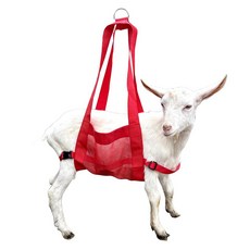 Kabahorze 종아리 무게 슬링 양 염소 양 및 새끼 돼지를 위한 가축 웨이트 슬링 | 농장용 튼튼한 동물 체중 척도 하네스 (블랙), 레드