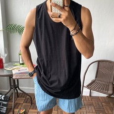 運動冰絲速幹背心男士夏季新款健身老頭衫坎肩無袖T恤 夏季