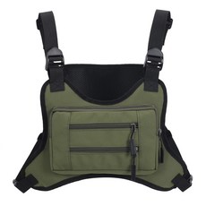 라라티와이 테오르 남성 퀵 배달 바이크 앞가방 낚시 작업 전술 조끼 멀티백, 그린