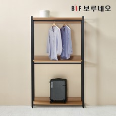 보루네오 슈랑크 드레스룸 시스템옷장 1200 2단 행거형, 03_블랙&오크