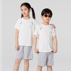 르브니 주니어 남녀공용 여름 스포츠 운동복 상하세트 냉감 활동복 트레이닝복