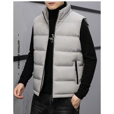 《J.Y》男士鋪棉立領背心外套 保暖手塞棉 多口袋設計 內裡暗袋