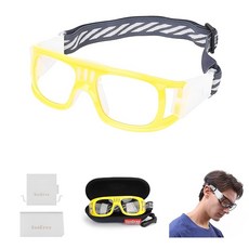 스포츠 안경 - 라켓볼 고글 농구공 눈 보호구, 5 G8042 Yellow Frame White Nos, 1개