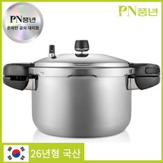 [26년형] PN풍년 국내생산 통5중 스테인리스 가정용 업소용 압력솥 하이클래드 프로 IH 인덕션 사용가능, 8인용, 1개, 4500ml