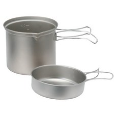 【山道具屋】EPIgas ATS 高效導熱鈦鍋炊具組/1鍋1蓋/日本製 (900ml)輕量化鈦金屬, 1個, TS-201(Size M)
