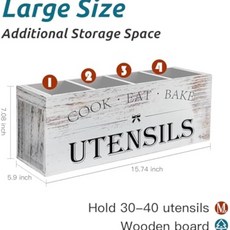 廚房餐具收納盒檯面刀叉儲物盒櫥櫃櫃檯烹飪工具整理支架, 白色, 1個