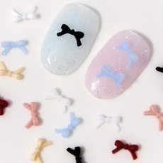 [더네일샵] 초미니 쁘띠 리본 네일파츠 (10개입), 10개, 핑크