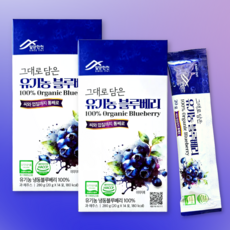 원물 그대로 갈아만든 유기농 블루베리 100% 블루베리즙 퓨레 착즙 스틱, 280g, 2개