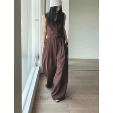 Platz Classic 亞麻套裝 V領西裝背心與打摺西裝褲