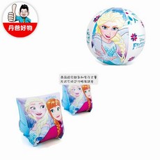 INTEX 冰雪奇緣 ELSA 兒童臂圈 適用3-6歲 56640 / 沙灘球 58021, 1個, ELSA-沙灘球 適用3+歲