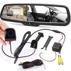 자동차 후면 보기 미러 모니터백업 카메라 주차 역방향 키트, 기본