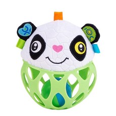 幼齒小舖 動物手抓球 寶寶觸覺認知訓練球 益智牙膠搖鈴球 感知訓練球, 1個, 動物手抓球_熊貓