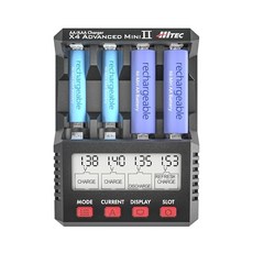 하이텍 AA/AAA 충전기 X4 Advanced mini II 블랙 일본 정품 단삼 단사 건전지 배터리 미니 사륜 구동기 초보자용 44324