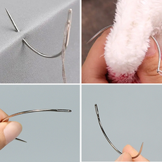 커브바늘 c자 곡선바늘 휘어진바늘 가죽 공예바늘 캅틱바늘 손바늘, 2인치, 1개