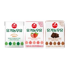 서울우유 유기농 멸균 흰 + 초코 + 딸기, 120ml