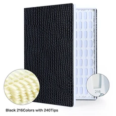 120/160/240/308 네일 디스플레이 도서 팁 컬러 북 매니큐어 차트 폴란드어 카드 살롱 선반 젤 견본 표시, 24 216 Black 240 tips, 240