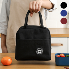 라티엘 높은 보온 보냉 도시락가방, 블랙, 1개