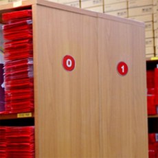 린스마켓 번호판 스티커 테이블번호판, 빨강