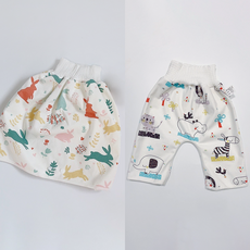 입는 아기 방수패드 유아 방수매트 방수요 배변훈령 소변훈련 야뇨증, 1개, 야옹이 치마