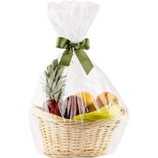 셀로판지 종이 컬러 투명 바구니 가방 24인치 x 30인치 대형 셀로판 포장지 결혼식 샤워 및 선물용 18개 세트 두께 0.75밀, 셀로판지 종이 컬러 투명 바구니 가방 24인치 x 30