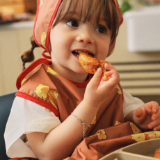 오우아스튜디오 자기주도 이유식 턱받이 식탁일체형 2way 지퍼형, 1개, 1개입, 멀티 나시형 듀이 브라운