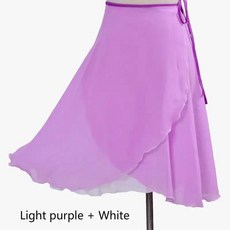 발레의상 스커트 댄스의상 복장긴 발레 댄스 성인 어린이 쉬폰 더블 컬러 꽃 프린트 연습