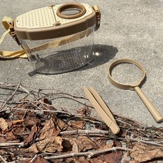 곤충 관찰 상자 수집 나비 중형 유충 용품 박스 실습, 상자+돋보기, 1개