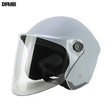 DFMEI 安全頭盔冬季自行車摩托車防護四季男女同款電動車頭盔, 1個, 磨砂灰:L