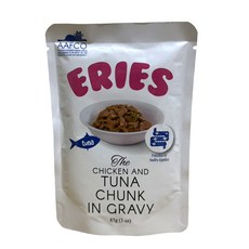 ERIES 伊瑞思 貓餐包 85g 台灣製 貓濕糧 主食罐, 1個, 雞肉、鮪魚
