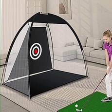 접이식 골프 연습텐트 2M 스윙 연습 네트 그물망 실내 실외, 1개, 골프연습텐트 2M 블랙