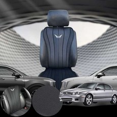 재규어 X-TYPE X400 2.0D 차량용 간편 장착 디엘 라인 시트 커버 블랙 1개