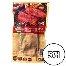 롯데 의성마늘 통살구이 삼겹 매콤고추장 /냉장 통삼겹 반찬 안주, 5개, 140g