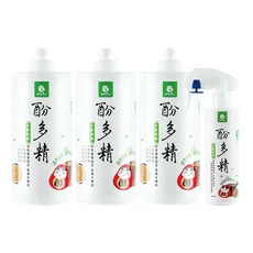 Dawoko 木酢達人 酚多精除臭抗菌液 木酢原味 1公升 X 3入 + 噴霧瓶 200毫升 套組, 1套