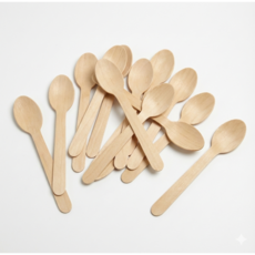 나무수저 식당용 업소용 가정용 우드스푼 14cm 개별포장 100개 1세트 100개입, 1개