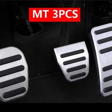 골프 액세서리용 알루미늄 자동차 풋 페달 가속 브레이크 클러치 커버, 2. MT 3pcs, 기본