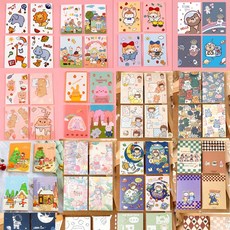 可愛卡通迷你記事本 學生便携小本子 辦公日記記賬本, 1個, 款式隨機出貨 不斷更新,8.5 x 12 cm, 款式隨機出貨