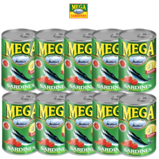 [PERA TRADING] MEGA SARDINES WITH CHILI 필리핀 메가 생선 통조림, 10개, 155g