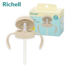 【Richell 利其爾】TLI 四代 鴨嘴吸管兩用水杯組 200ml (5個月以上適用), 1個, TLI 四代 吸管上蓋