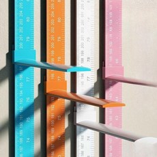 3D 입체 벽 키 재기 눈금자 측정 스티커 시트 눈금 자, 블루 1.8m