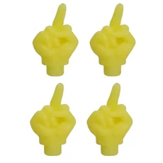 1/4/8PCS 재미 있은 스푸핑 중간 손가락 밸브 자동차 타이어 캡 Glow-in-the-Dark 미국 코어 부품, 09 4pcs yellow