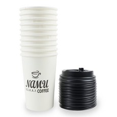 히히힛 핫음료 테이크아웃 일회용 뚜껑컵 일회용음료컵세트, 480ml 컵10P