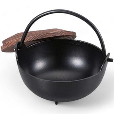 J-kitchens 클래식 캠프 냄비 나베 15cm 냄비 검은 나무 뚜껑 포함 16.2×14.8×14.8 cm 알루미늄 목재 제품 일본 제조